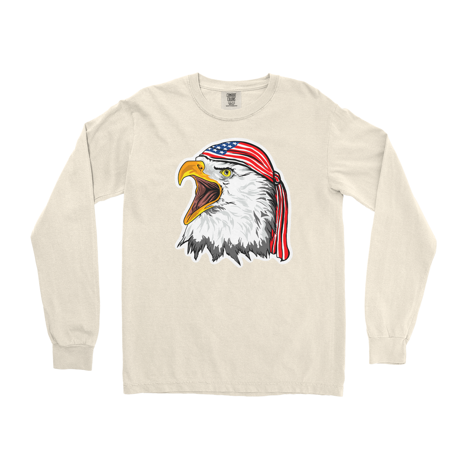 Comfort Colors Long Sleeve Freedom Eagle in Ivory