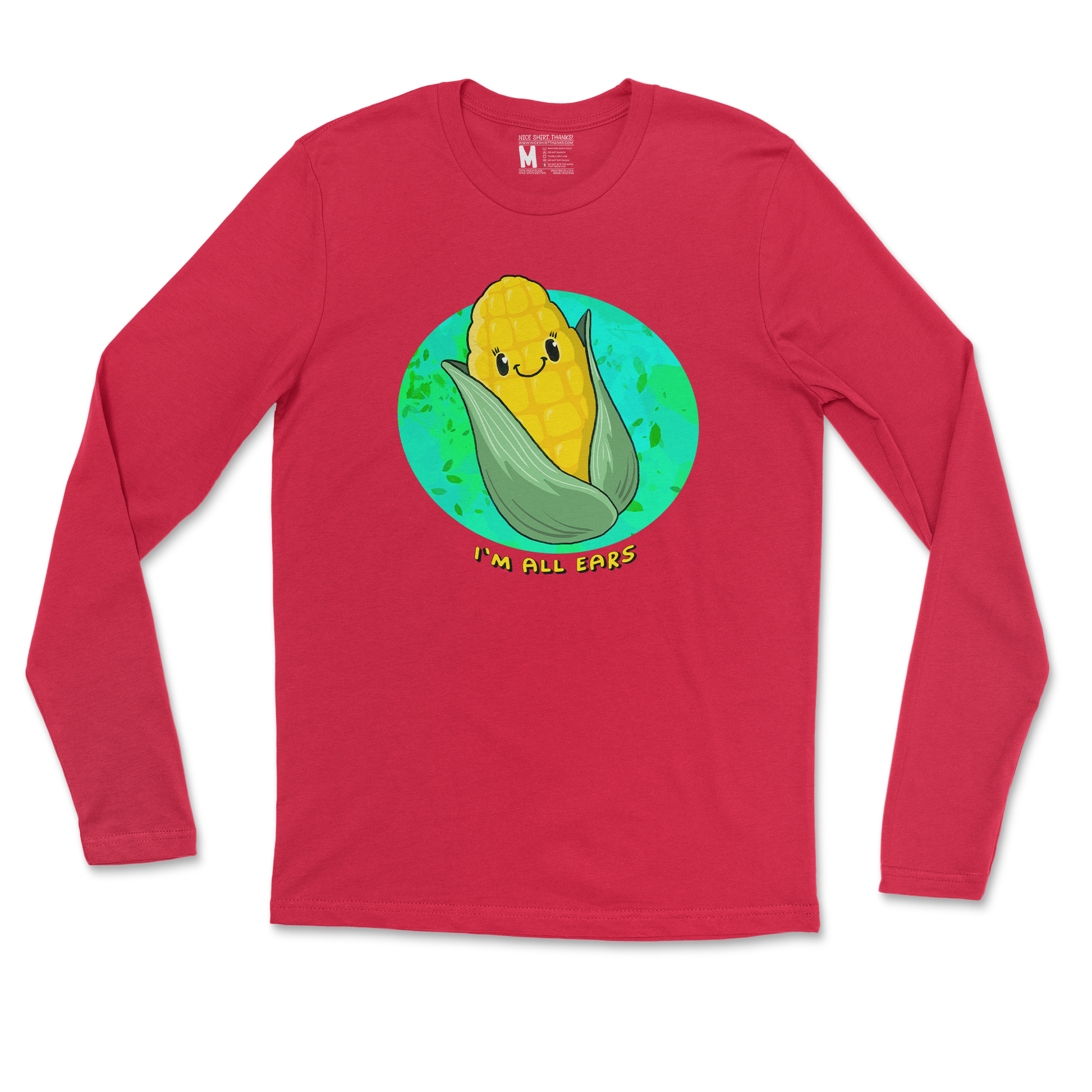 Gildan SoftStyle Long Sleeve Mmm Corn in Red