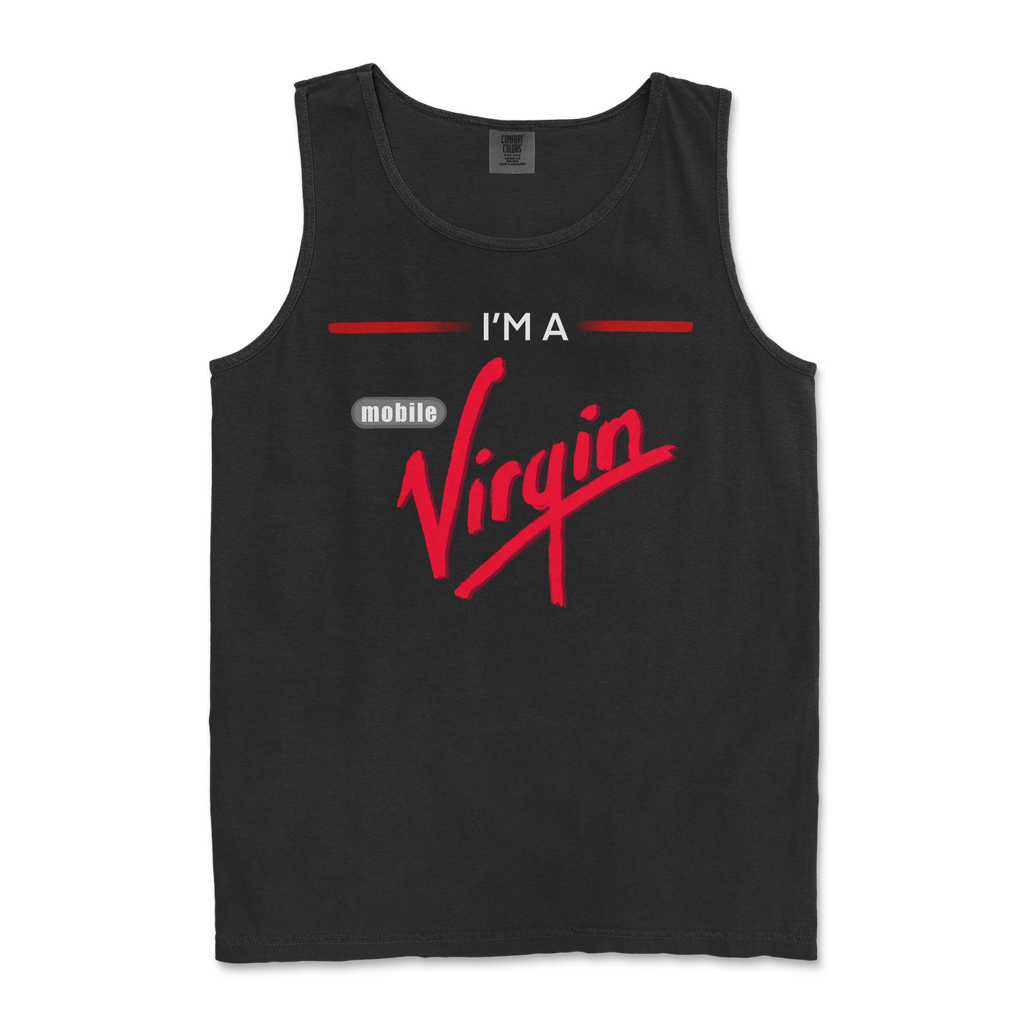 Comfort Colors Tank Top Mobile Virgin in Black