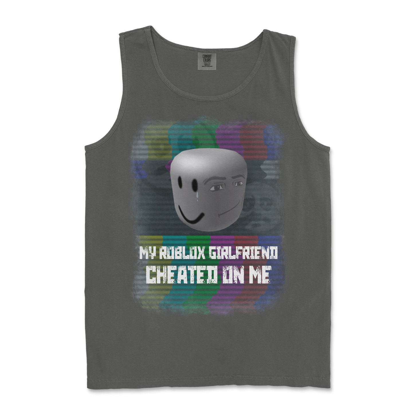 Comfort Colors Tank Top Roblox GF in Pepper