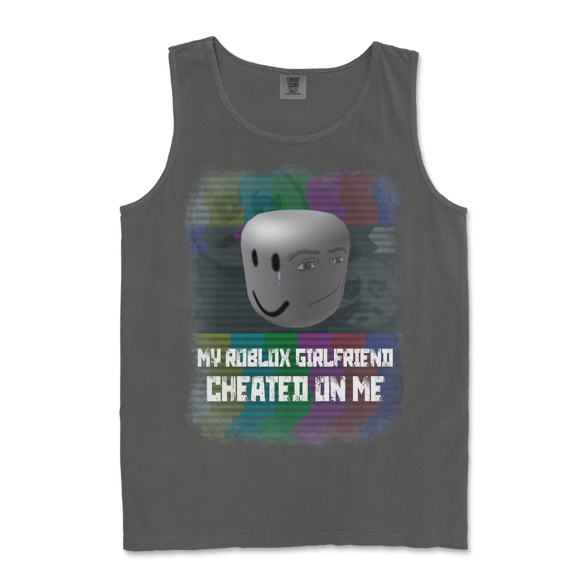 Comfort Colors Tank Top Roblox GF in Pepper