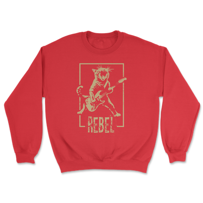 Heavy Blend Crew Neck Rebel Kitty in Red
