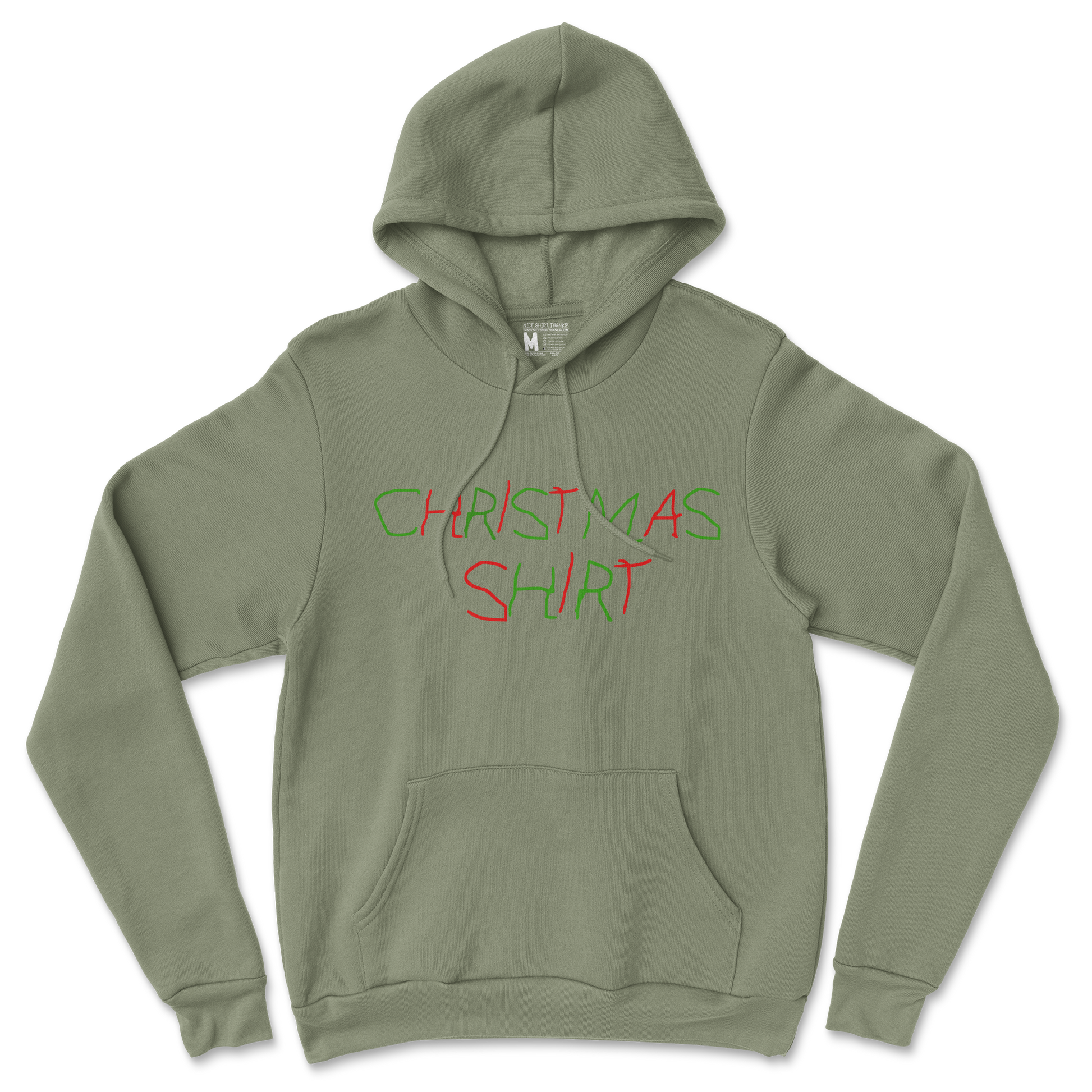 Gildan SoftStyle Hoodie Christmas Shirt in Military-Green