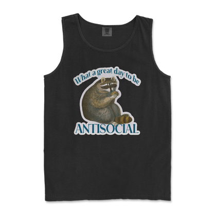 Comfort Colors Tank Top Antisocial in Black