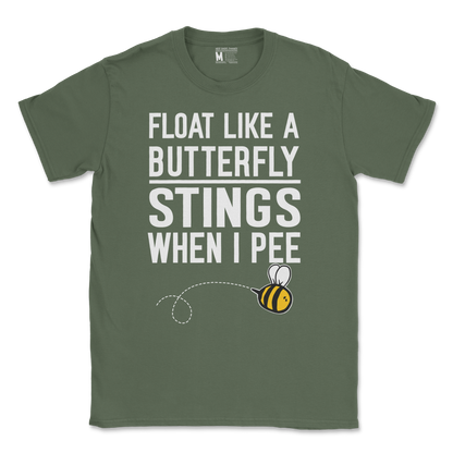 Gildan SoftStyle T-Shirt Stings When I Pee in Military Green