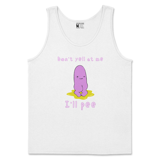 Gildan SoftStyle Tank Top Dont Yell 2 in White