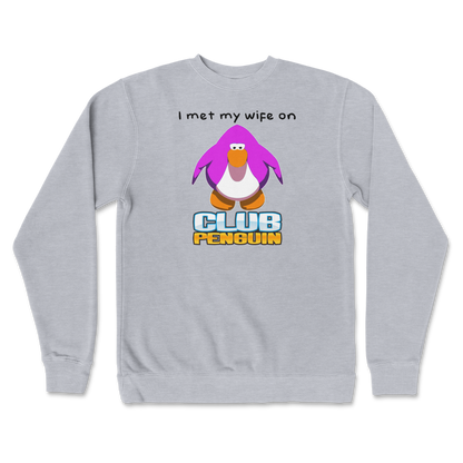 Independent Clothing Co. Crew Neck Club Penguin Wife  in Grey-Heather