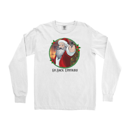 Comfort Colors Long Sleeve Angry Santa  in White