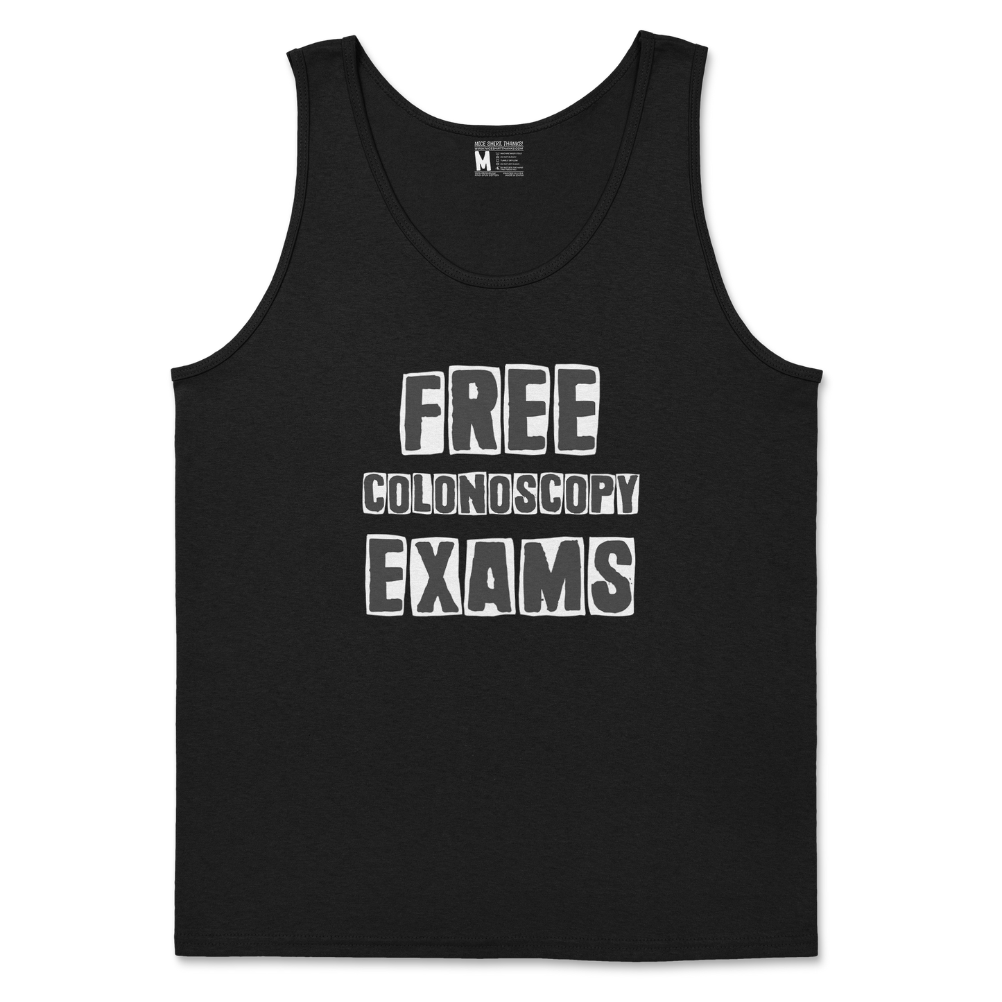 Gildan SoftStyle Tank Top Free Colonoscopy Exams in Black