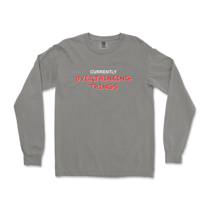 Comfort Colors Long Sleeve For Our Lil Overthinker in Grey