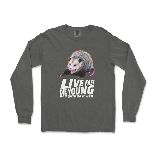 Comfort Colors Long Sleeve Live Fast Die Young in Pepper