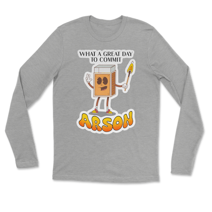 Heavy Blend Long Sleeve Commit Arson in Grey Heather