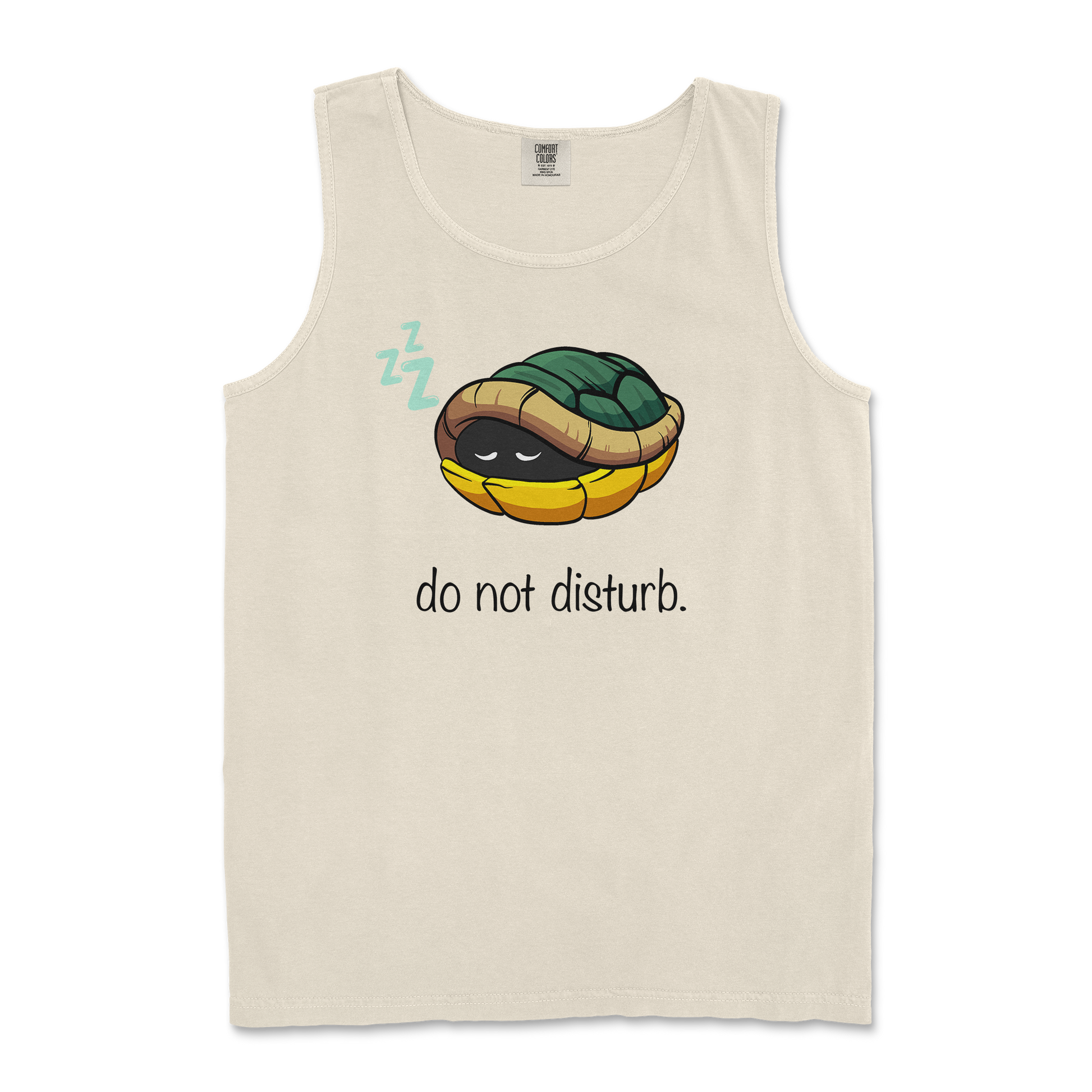 Comfort Colors Tank Top Sleepin Turtle in Ivory