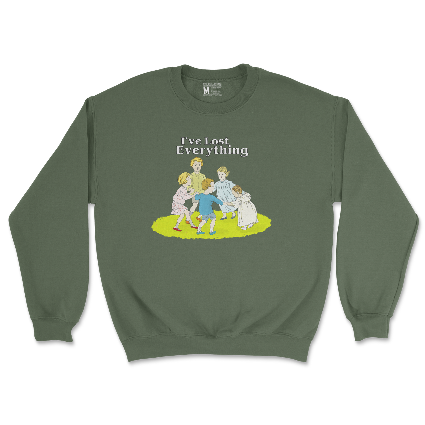 Gildan SoftStyle Crew Neck in Military Green