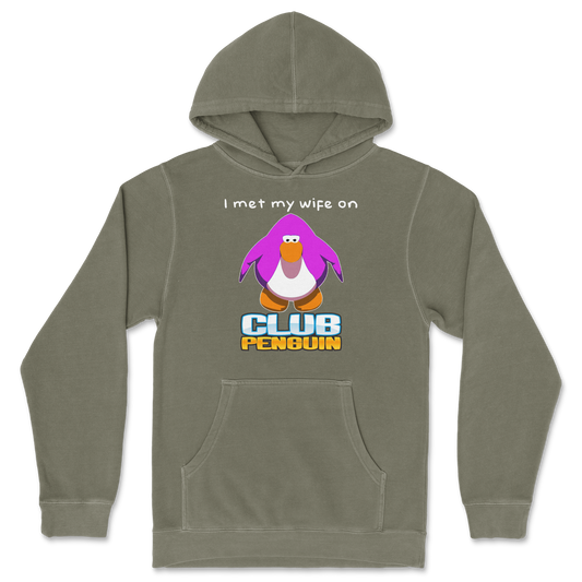 Independent Clothing Co. Hoodie Club Penguin Wife  in Olive