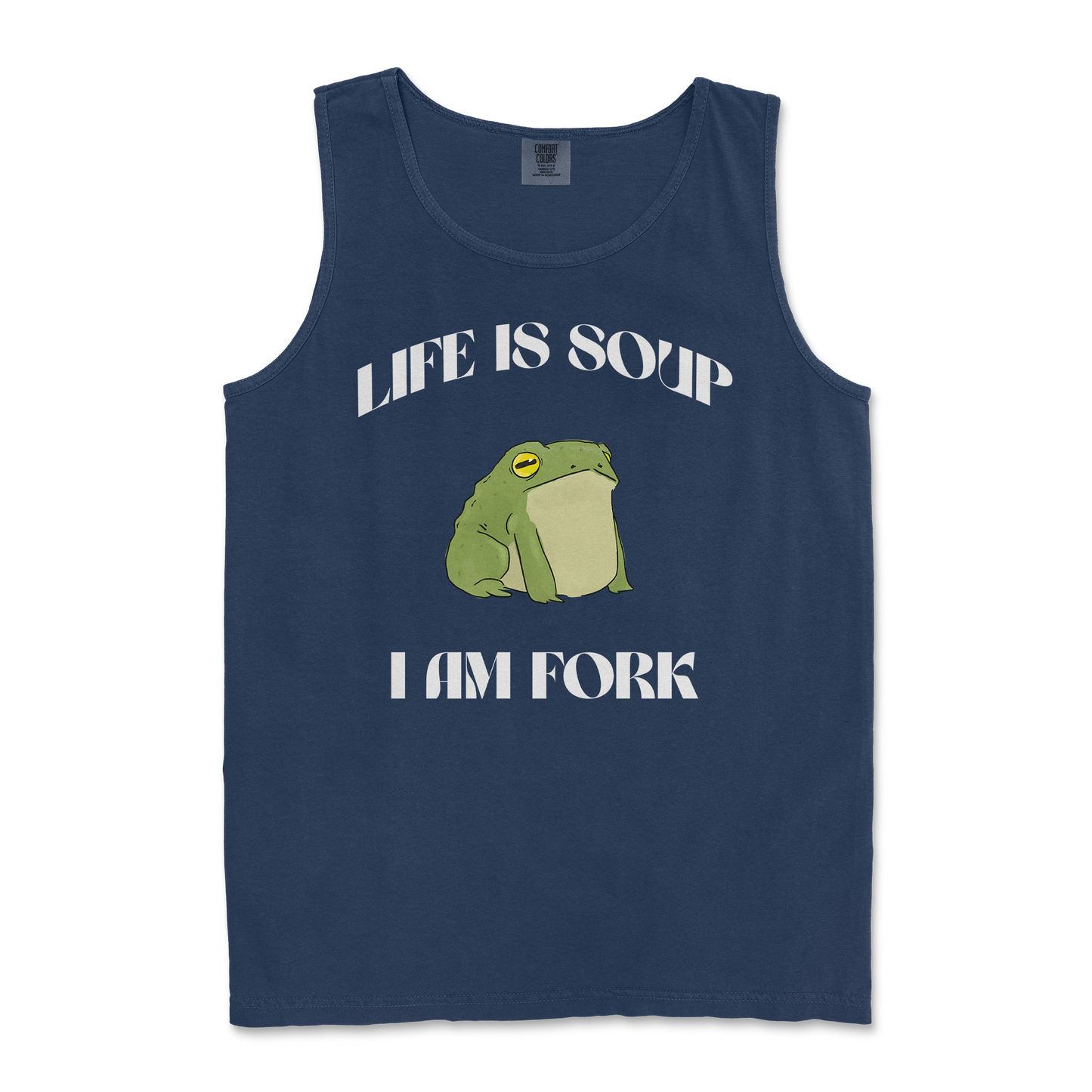 Comfort Colors Tank Top Life is Soup in TrueNavy