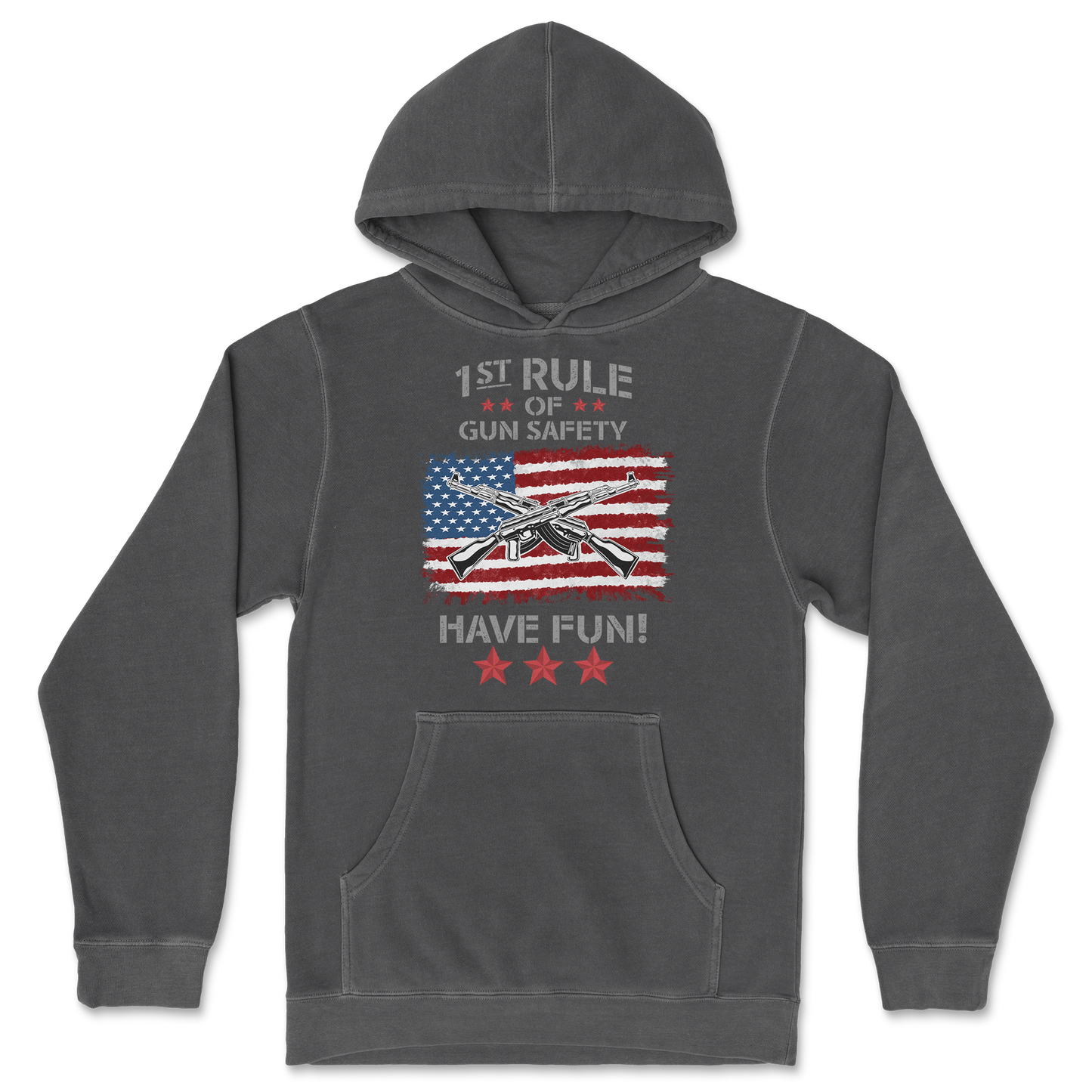 Independent Clothing Co. Hoodie 1st Rule of Gun Safety in Black