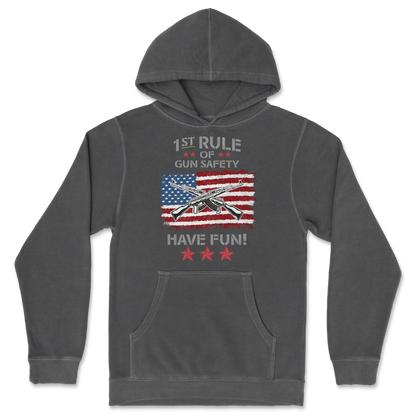 Independent Clothing Co. Hoodie 1st Rule of Gun Safety in Black