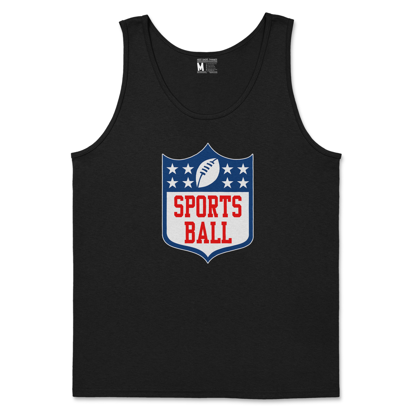 Gildan SoftStyle Tank Top Sports Ball in Black