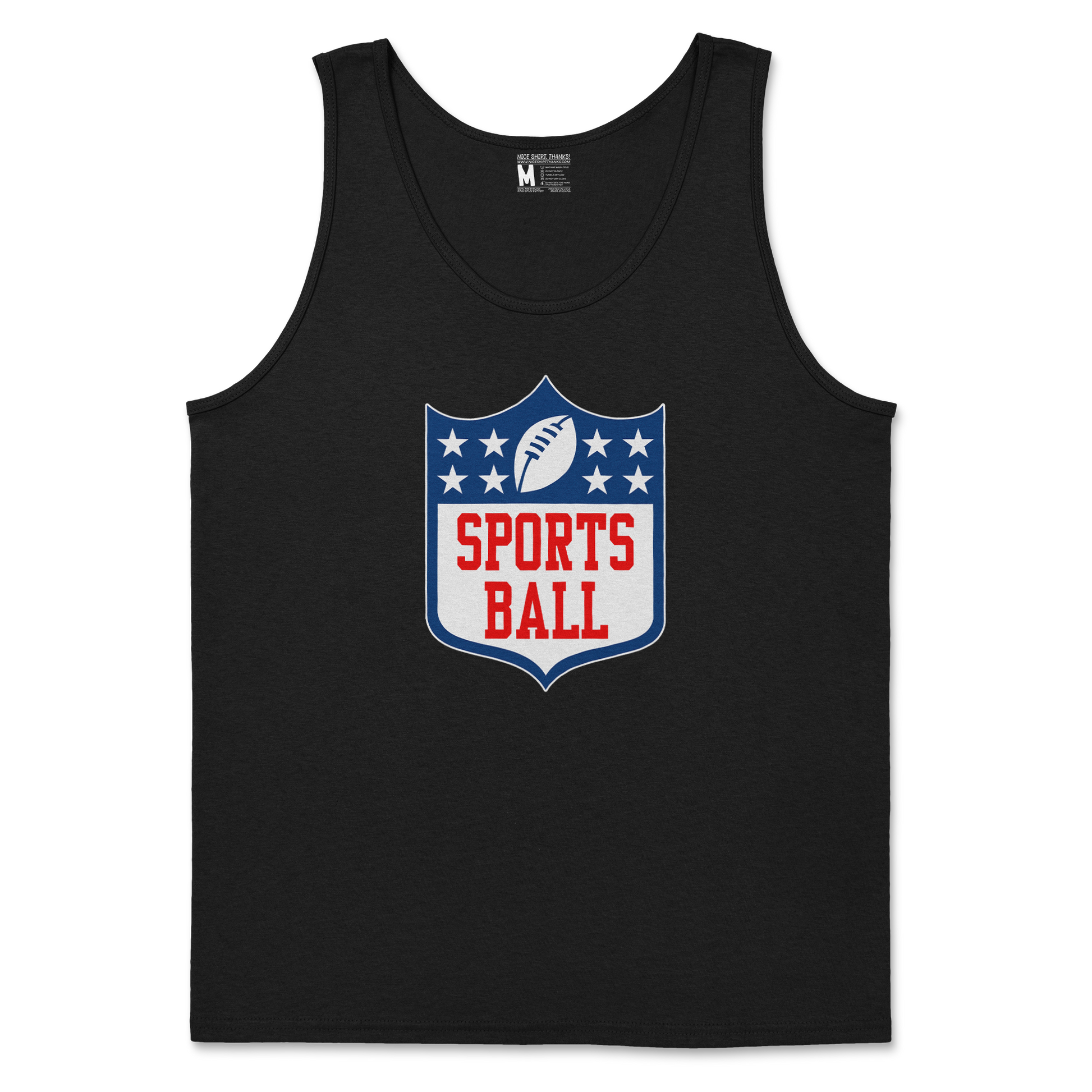 Gildan SoftStyle Tank Top Sports Ball in Black