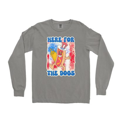 Comfort Colors Long Sleeve Hot Dog in Grey