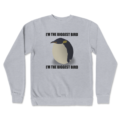 Independent Clothing Co. Crew Neck I Am The Biggets Bird in GreyHeather