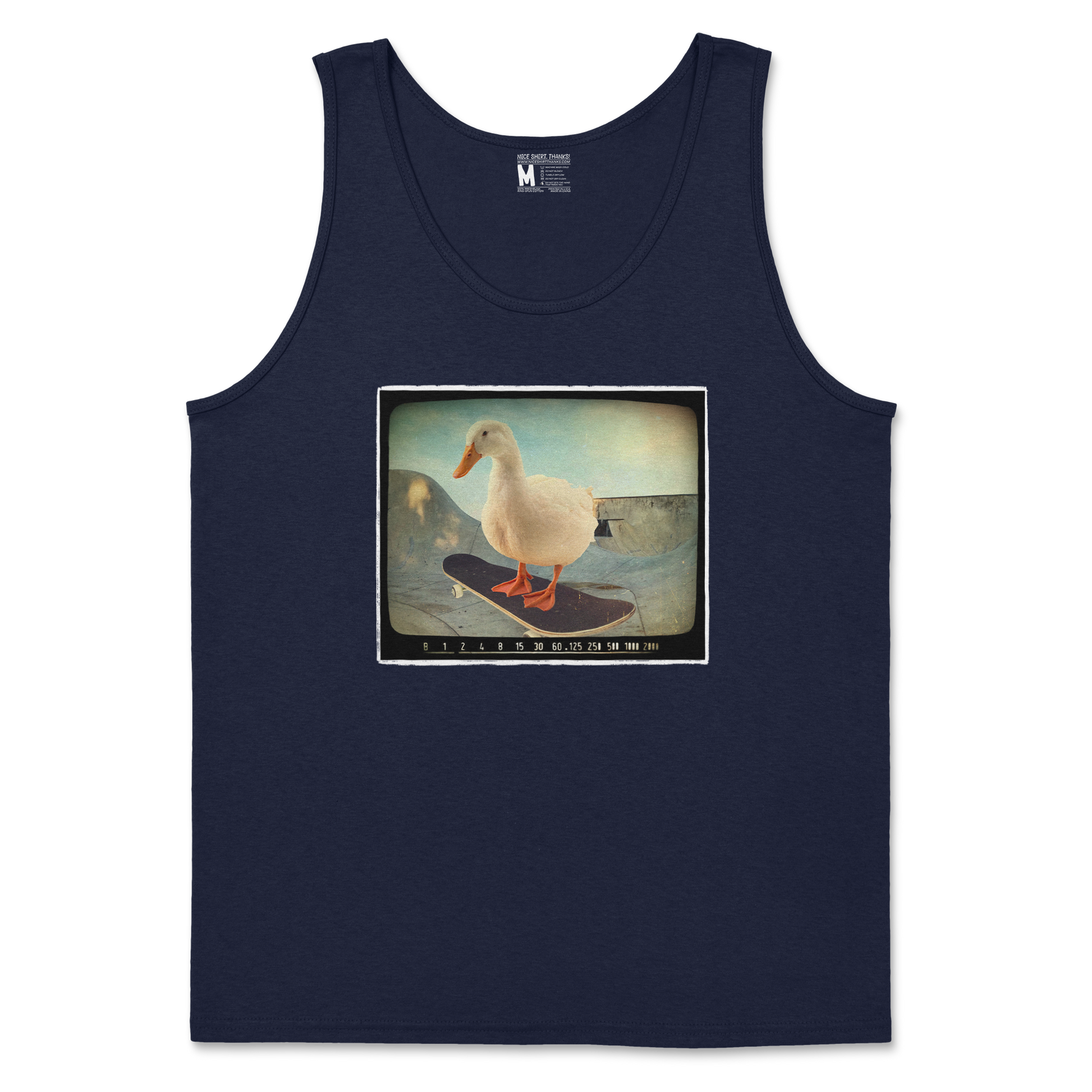 Gildan SoftStyle Tank Top Do A Flip in Navy