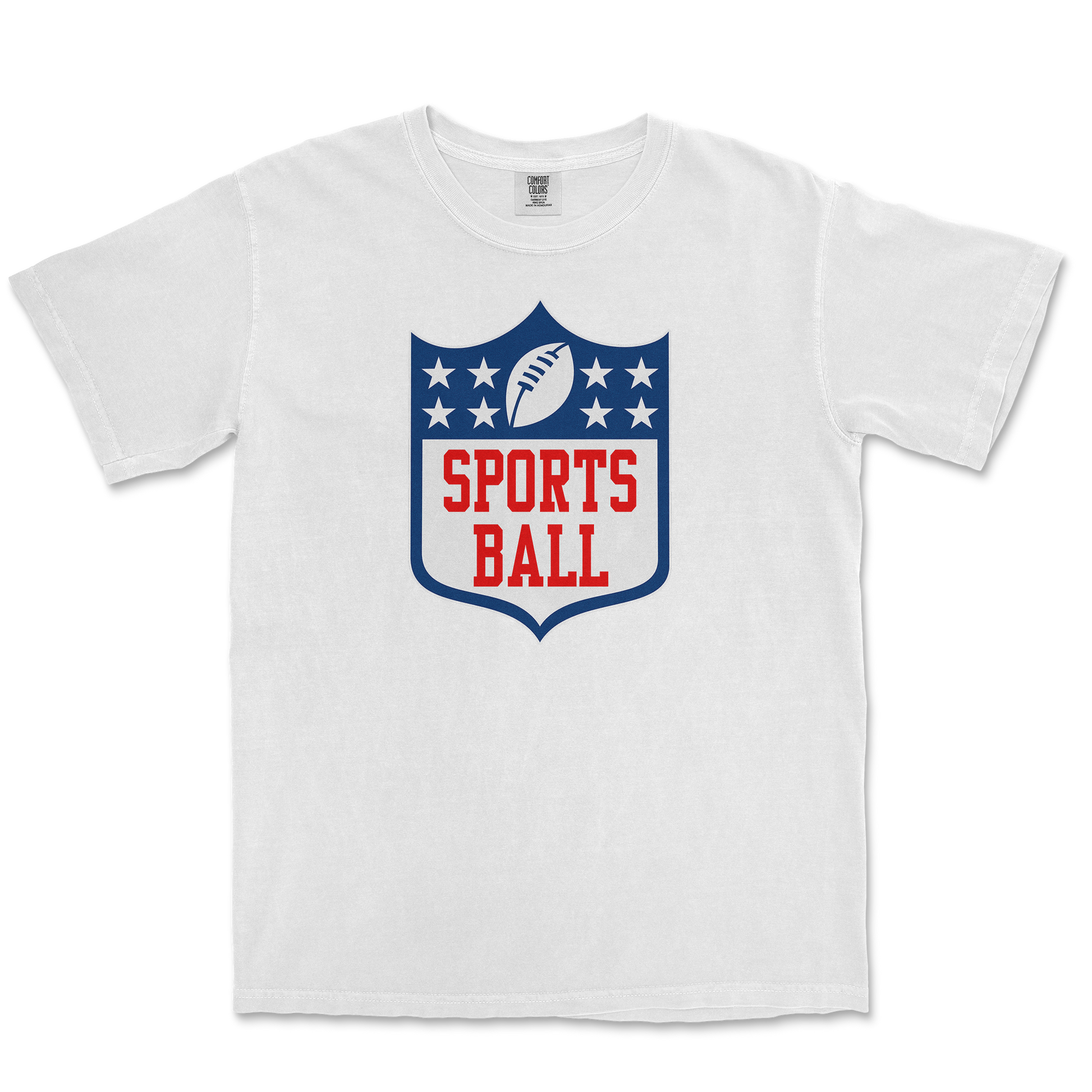 Comfort Colors T-Shirt Sports Ball in White