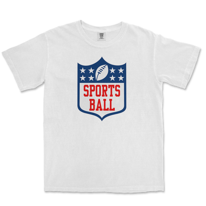 Comfort Colors T-Shirt Sports Ball in White