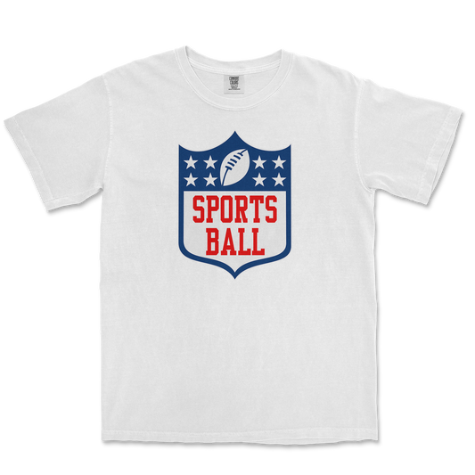 Comfort Colors T-Shirt Sports Ball in White