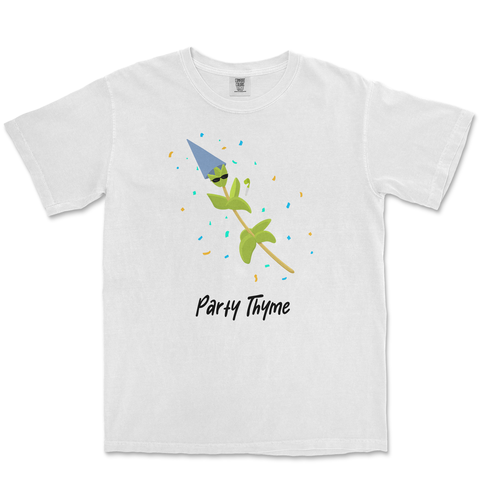 Comfort Colors T-Shirt Party Thyme in White