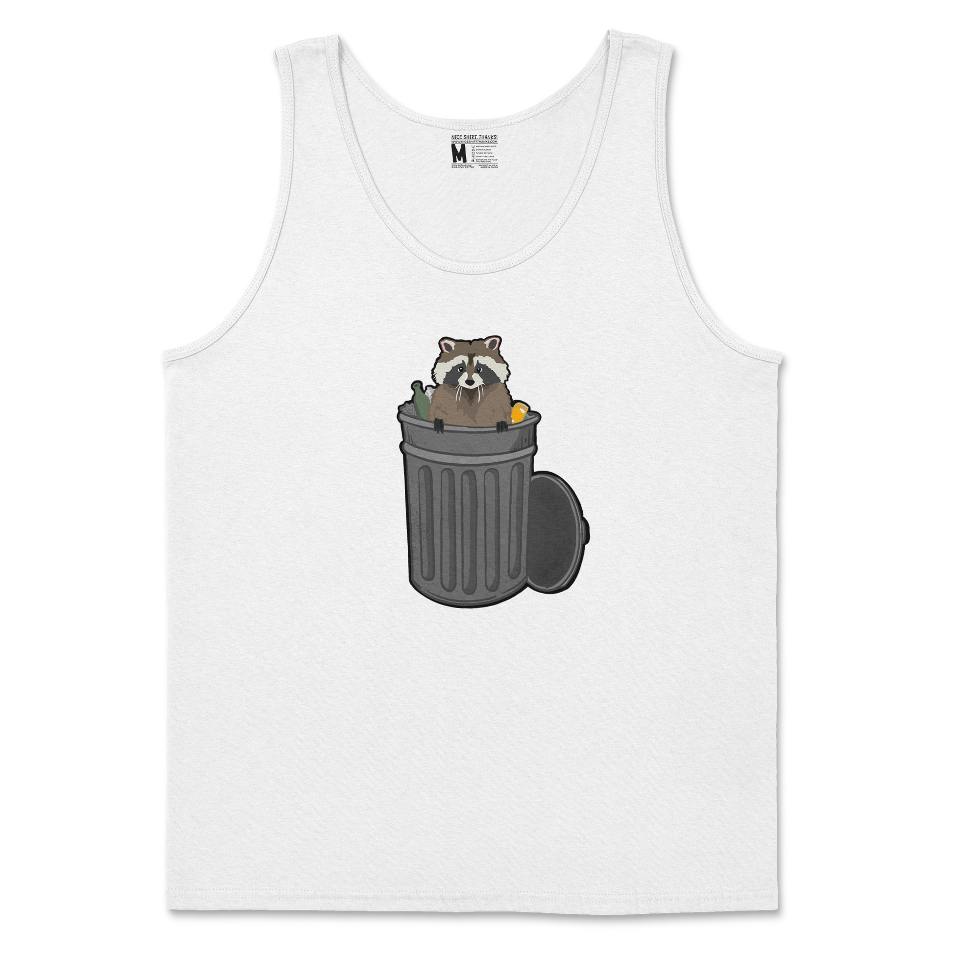 Gildan SoftStyle Tank Top Trash Panda Enthusiast in White