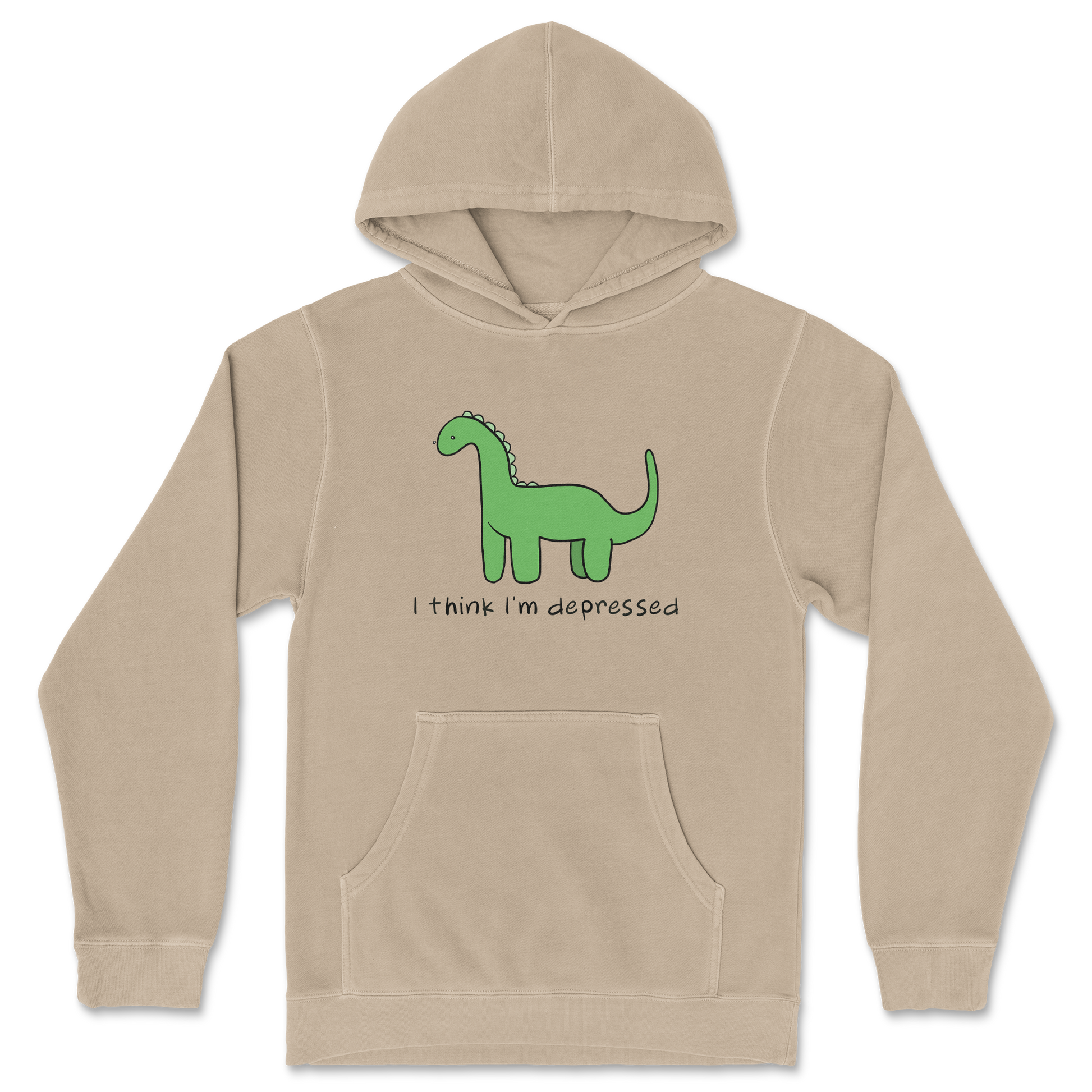 Independent Clothing Co. Hoodie Depressed Dino  in Sandstone