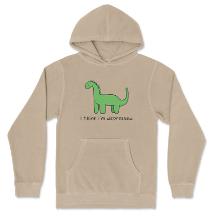 Independent Clothing Co. Hoodie Depressed Dino  in Sandstone