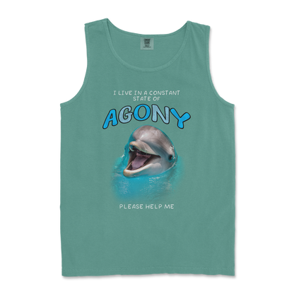 Comfort Colors Tank Top Agony Dolphin in LightGreen