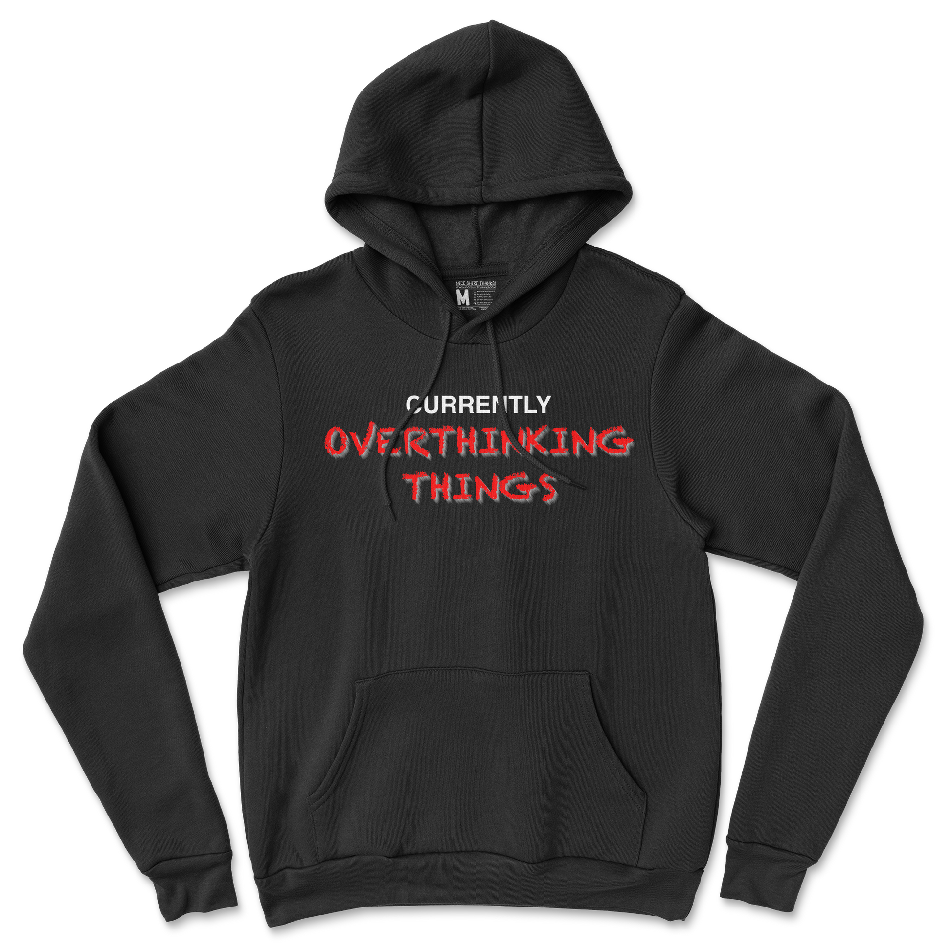 Gildan SoftStyle Hoodie For Our Lil Overthinker in Back