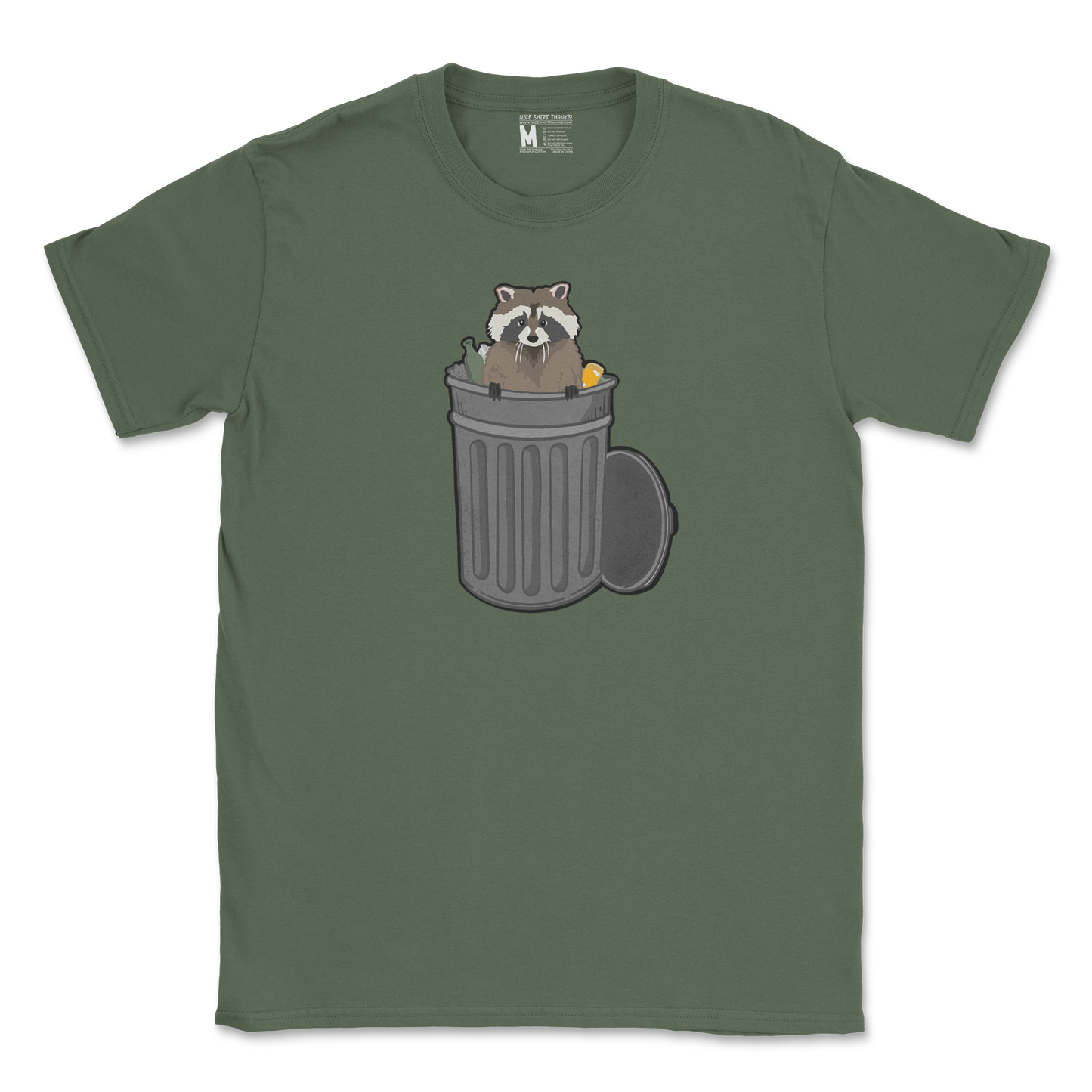 Gildan SoftStyle T-Shirt Trash Panda Enthusiast in Military Green