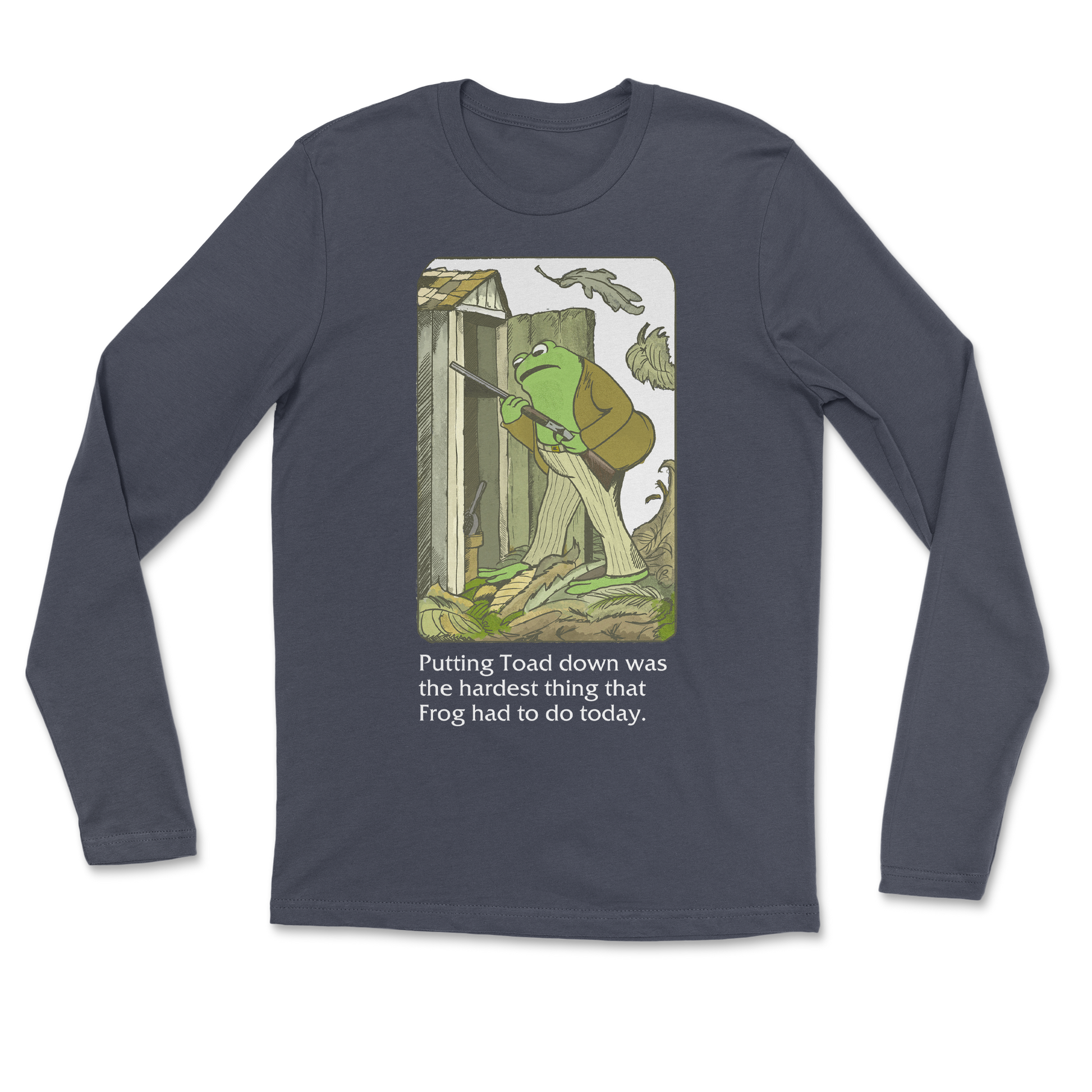 The Nice Shirt Long Sleeve Frog and Toad  in Navy