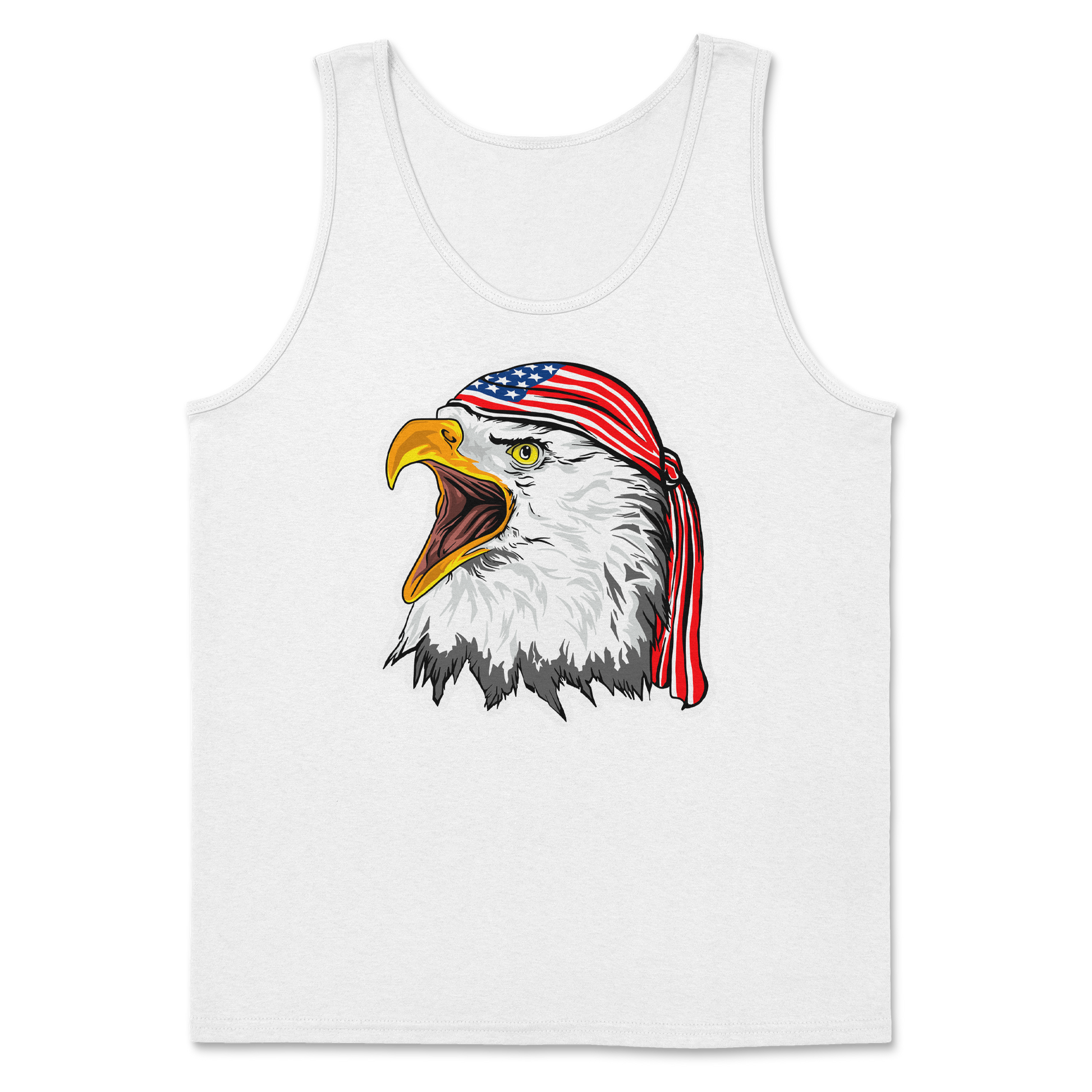 Heavy Blend Tank Top Freedom Eagle in White