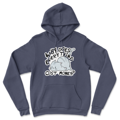 Heavy Blend Hoodie Broke Cat in Navy