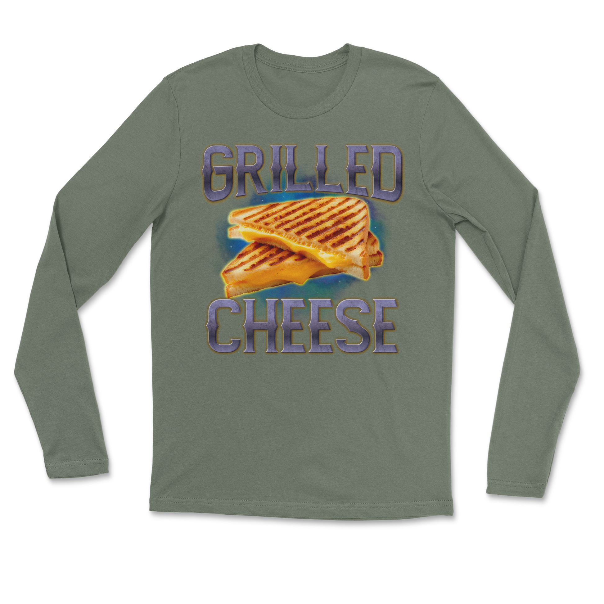 The Nice Shirt Long Sleeve Grilled Cheese  in Military-Green