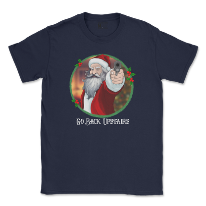 Gildan SoftStyle T-Shirt Angry Santa  in Navy