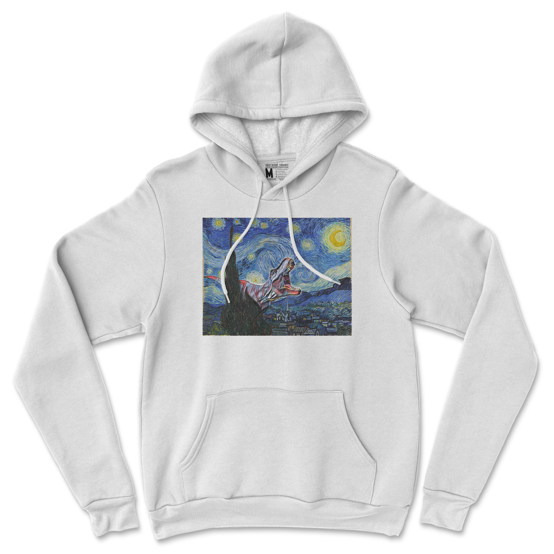 Gildan SoftStyle Hoodie Van Gogh but Cooler in White