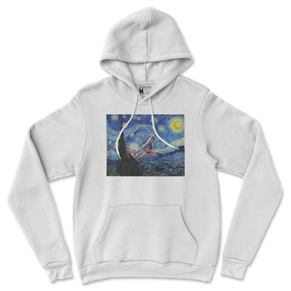 Gildan SoftStyle Hoodie Van Gogh but Cooler in White