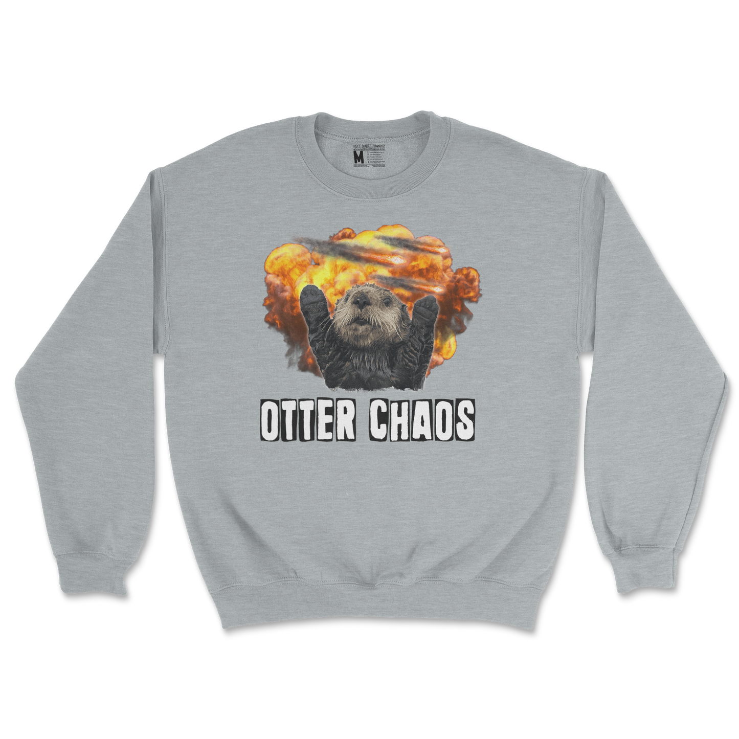 Gildan SoftStyle Crew Neck Otter Chaos in Sports Grey