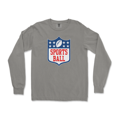 Comfort Colors Long Sleeve Sports Ball in Grey