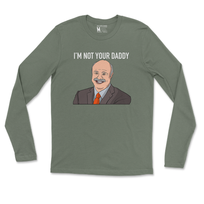 Gildan SoftStyle Long Sleeve Daddy Phil in Military Green