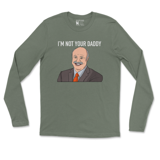 Gildan SoftStyle Long Sleeve Daddy Phil in Military Green