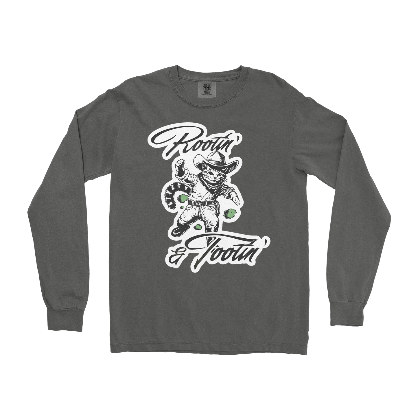 Comfort Colors Long Sleeve Rootin Tootin  in Pepper