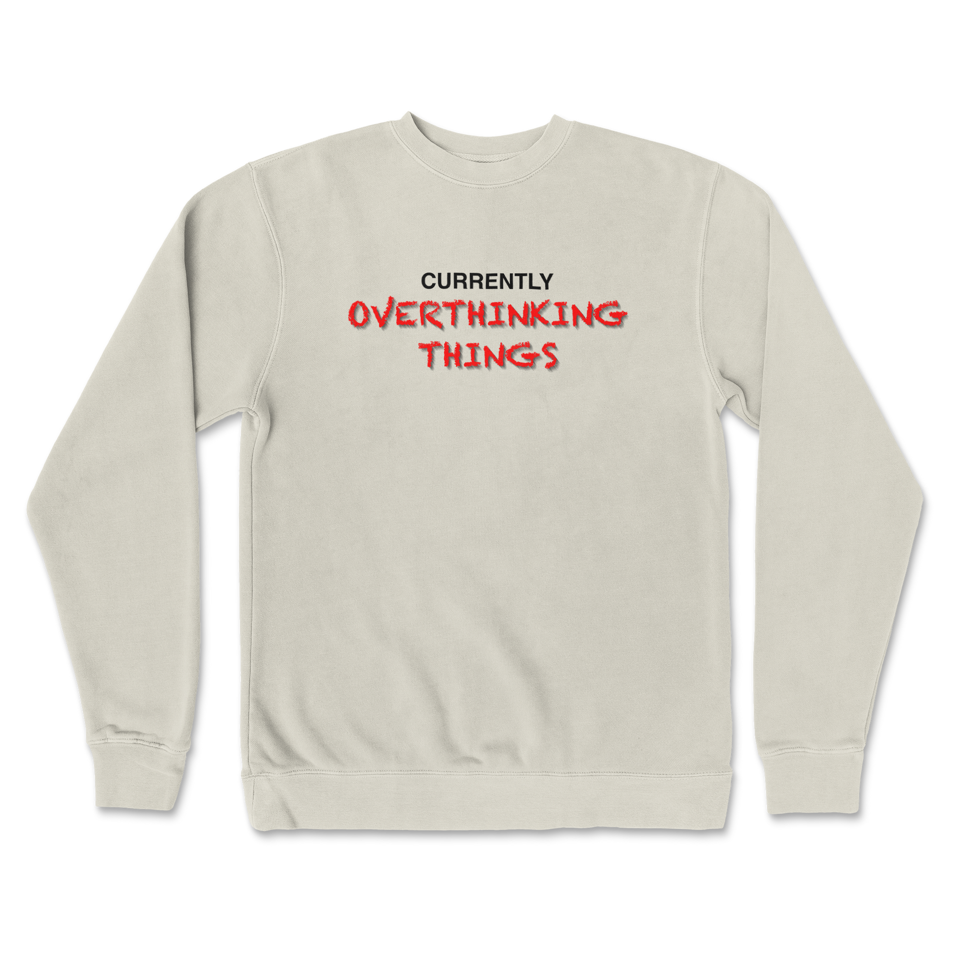 Independent Clothing Co. Crew Neck For Our Lil Overthinker in Bone